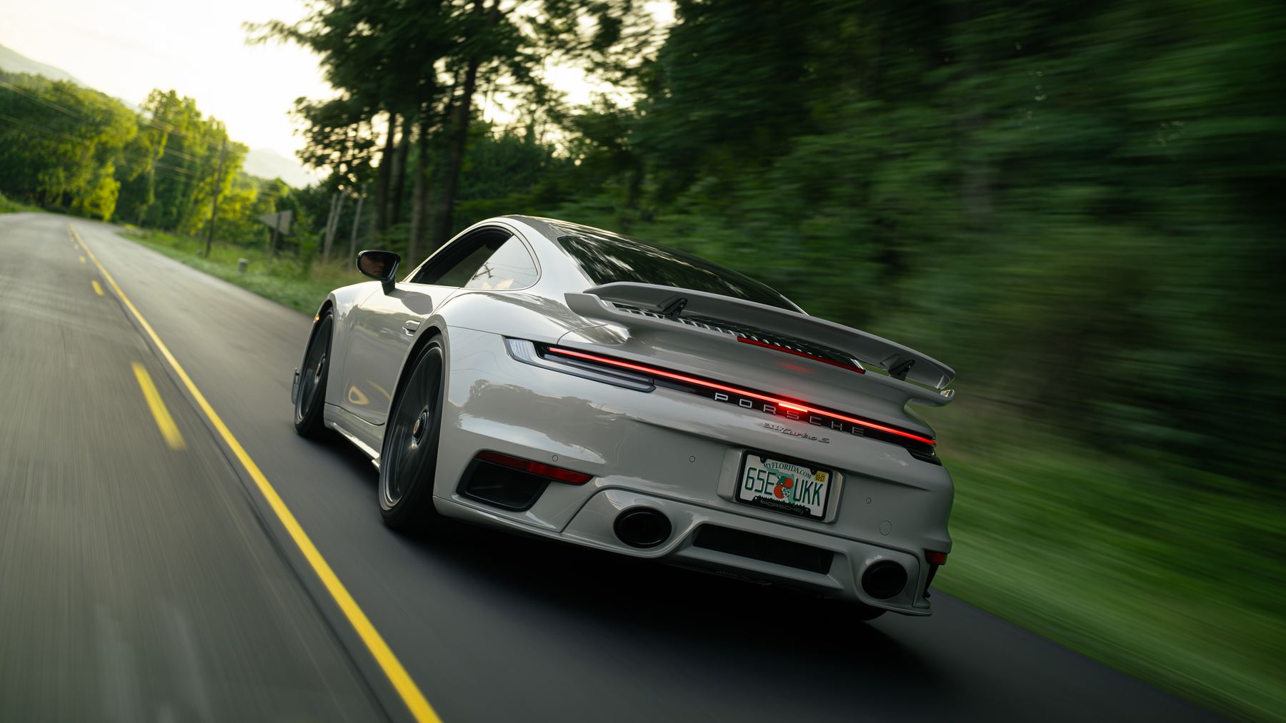Car shoot — 911 Turbo S rolling shot in Southwest Florida